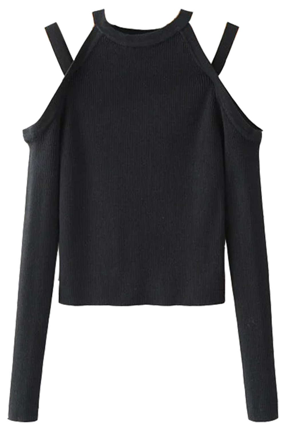 Iyasson Cold-shoulder Bodycon Top Knitwear