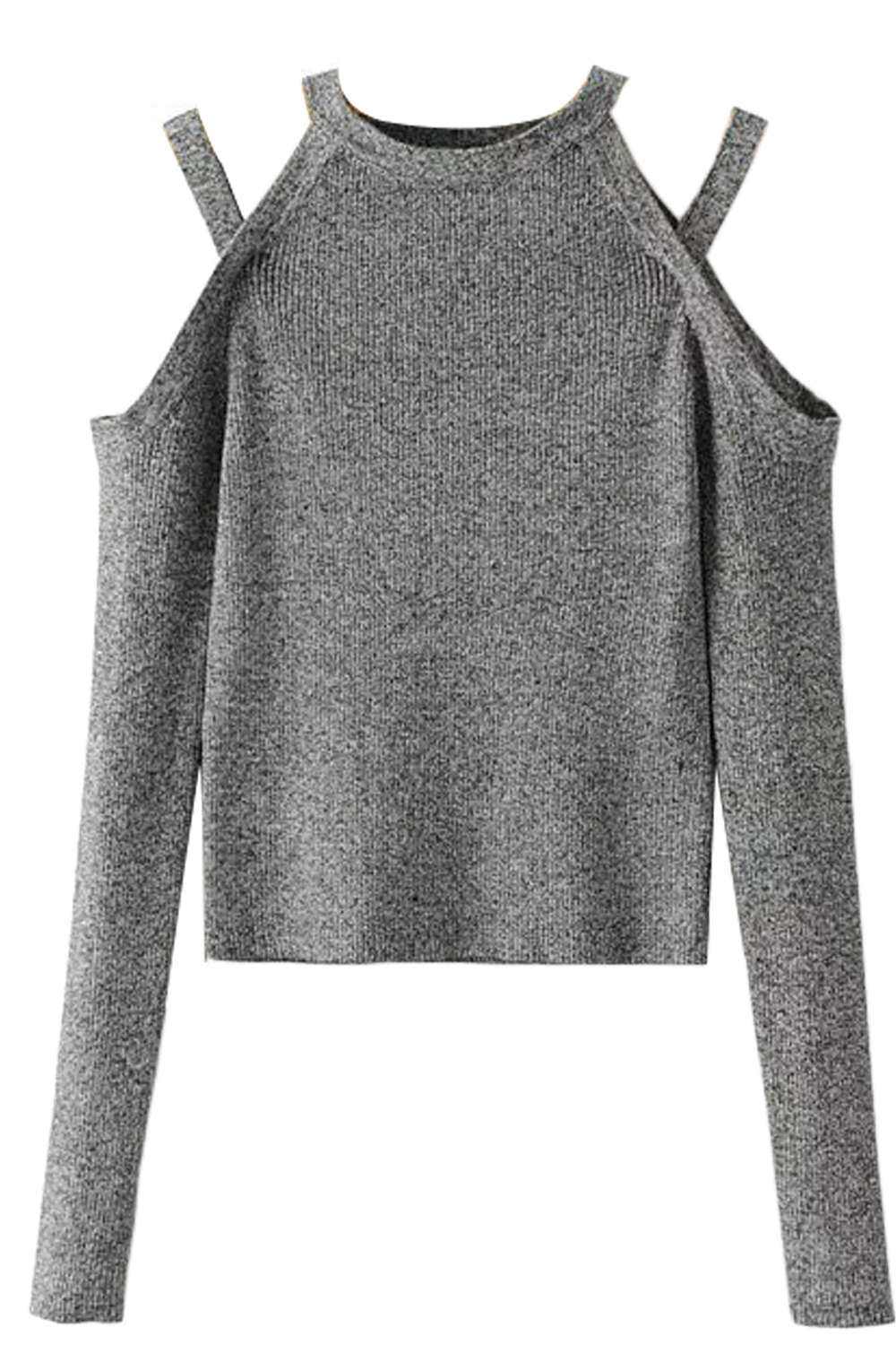 Iyasson Cold-shoulder Bodycon Top Knitwear