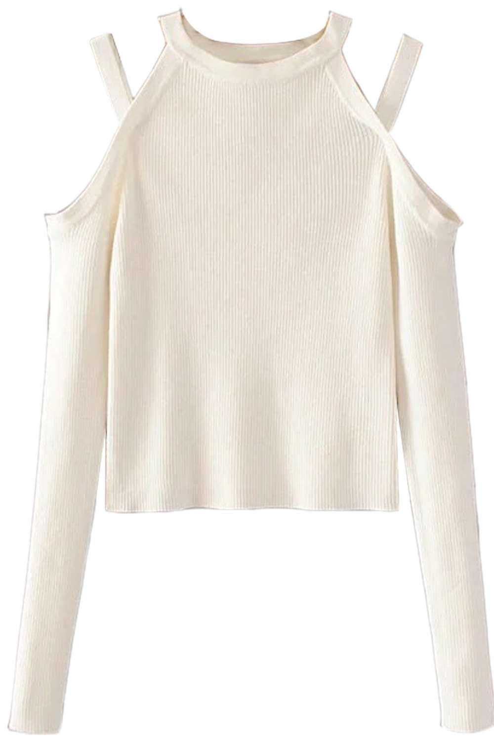 Iyasson Cold-shoulder Bodycon Top Knitwear