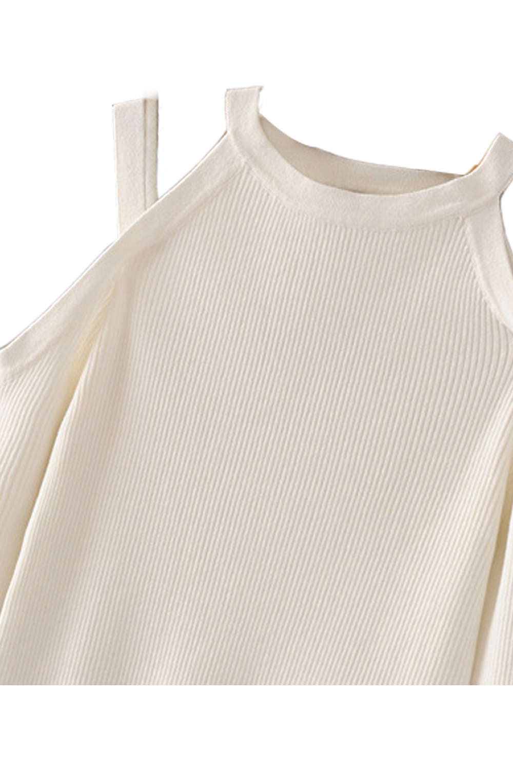 Iyasson Cold-shoulder Bodycon Top Knitwear