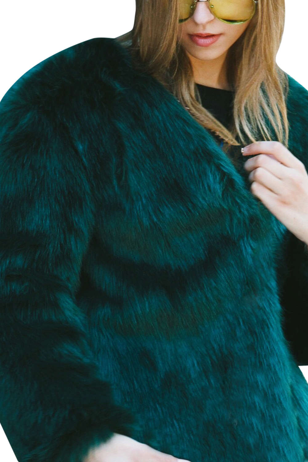 Iyasson Women's Faux Fur Short Coat