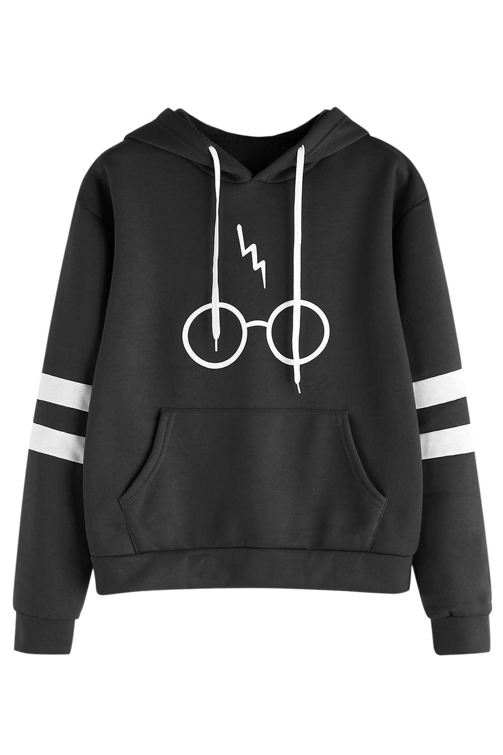 Iyasson Eye Glasses Print Basic Hoodie