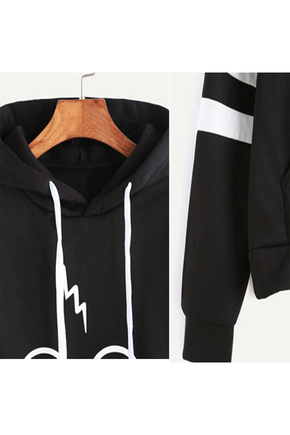 Iyasson Eye Glasses Print Basic Hoodie