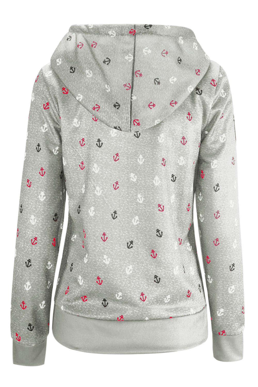 Iyasson Womens Anchor Pattern Cotton Hoodie