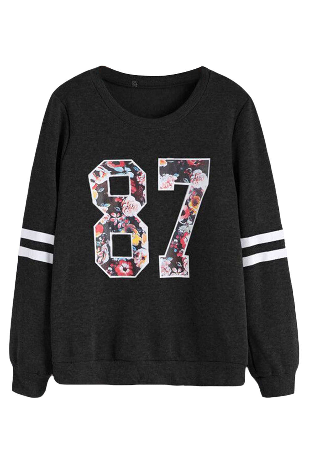 Iyasson Front Print Long Sleeve Sweater