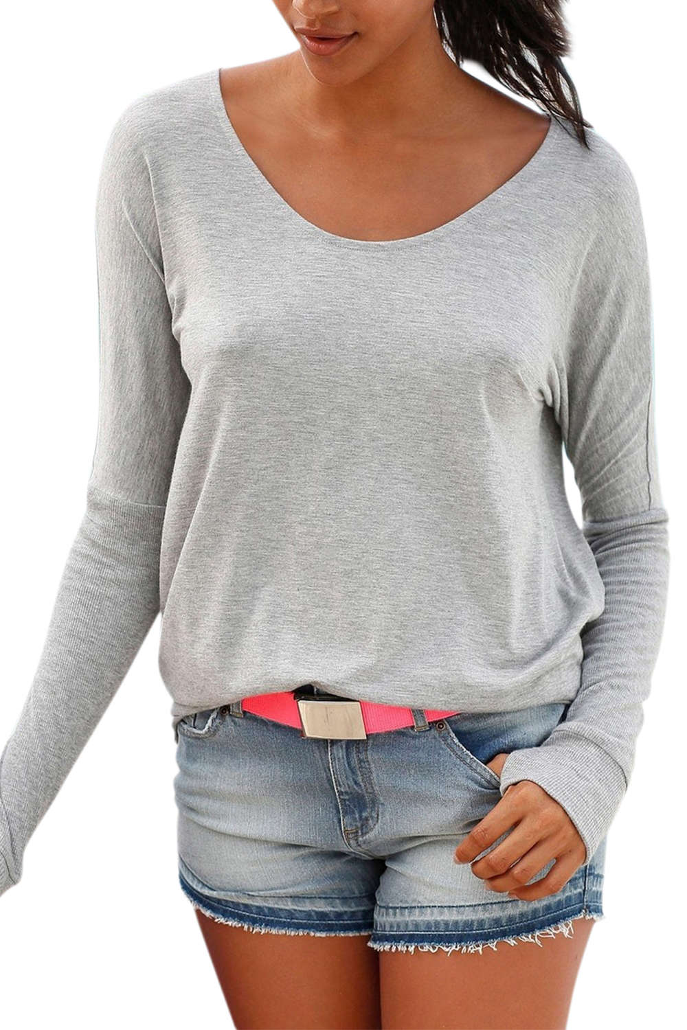 Iyasson Back Hollow Design Sweater