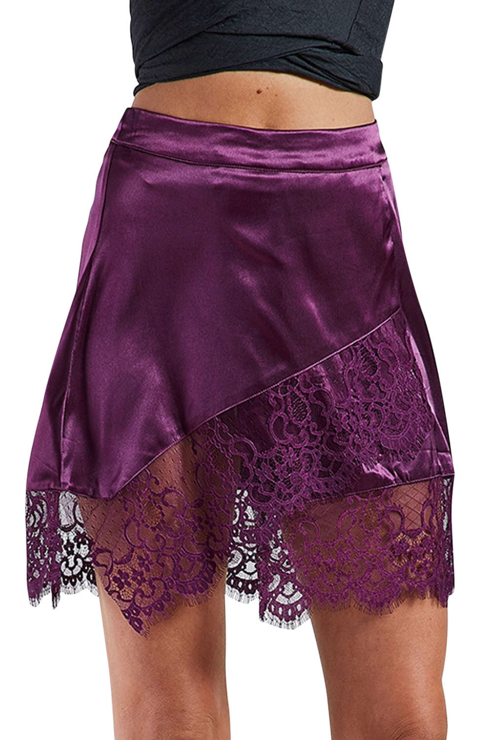 Iyasson Night Club Culotte Shorts With Lace Hem