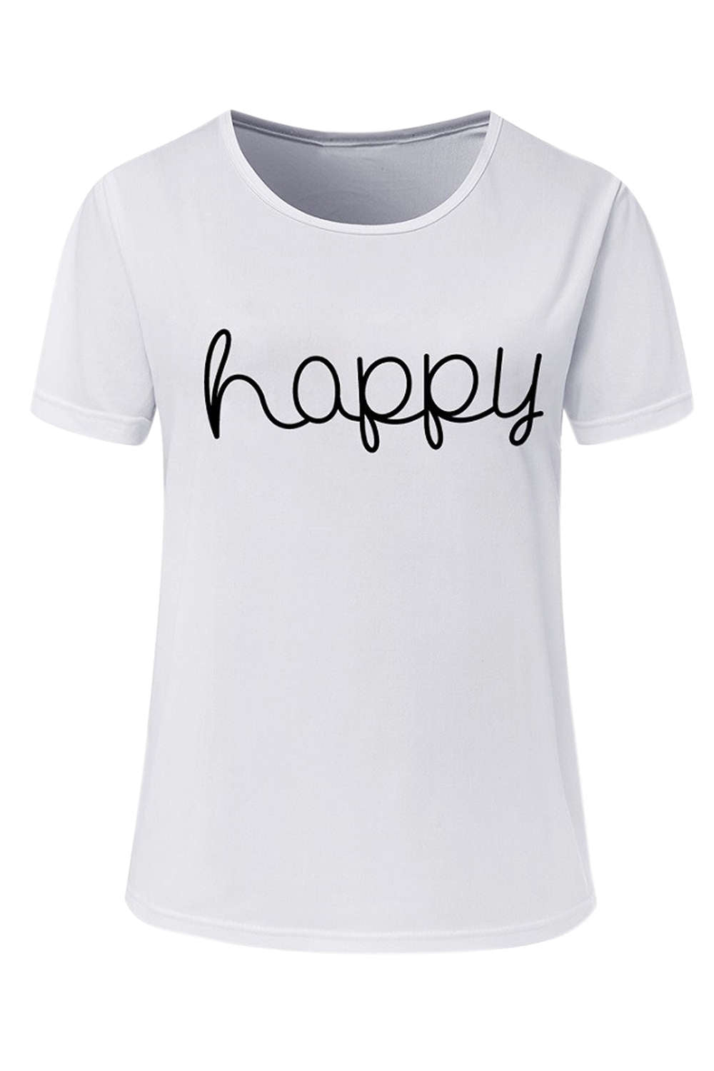 Iyasson Fashion Letter Short Sleeve T-Shirt