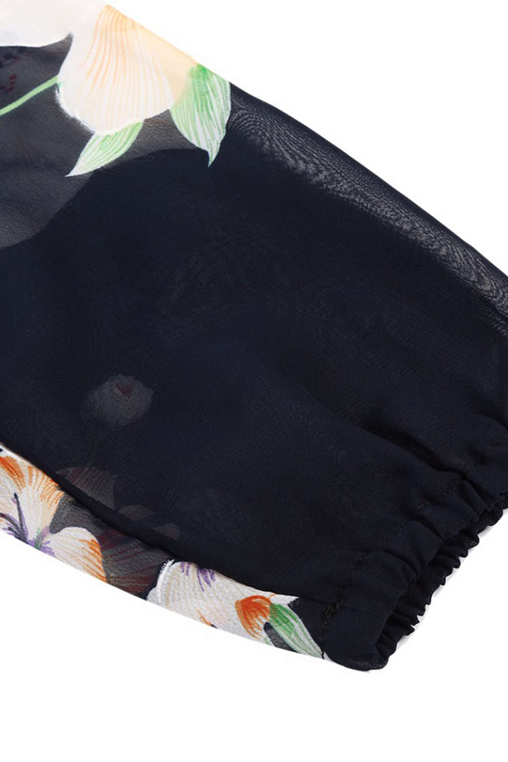 Iyasson Women Cross V-neck Floral Print Wrap Maxi Dress