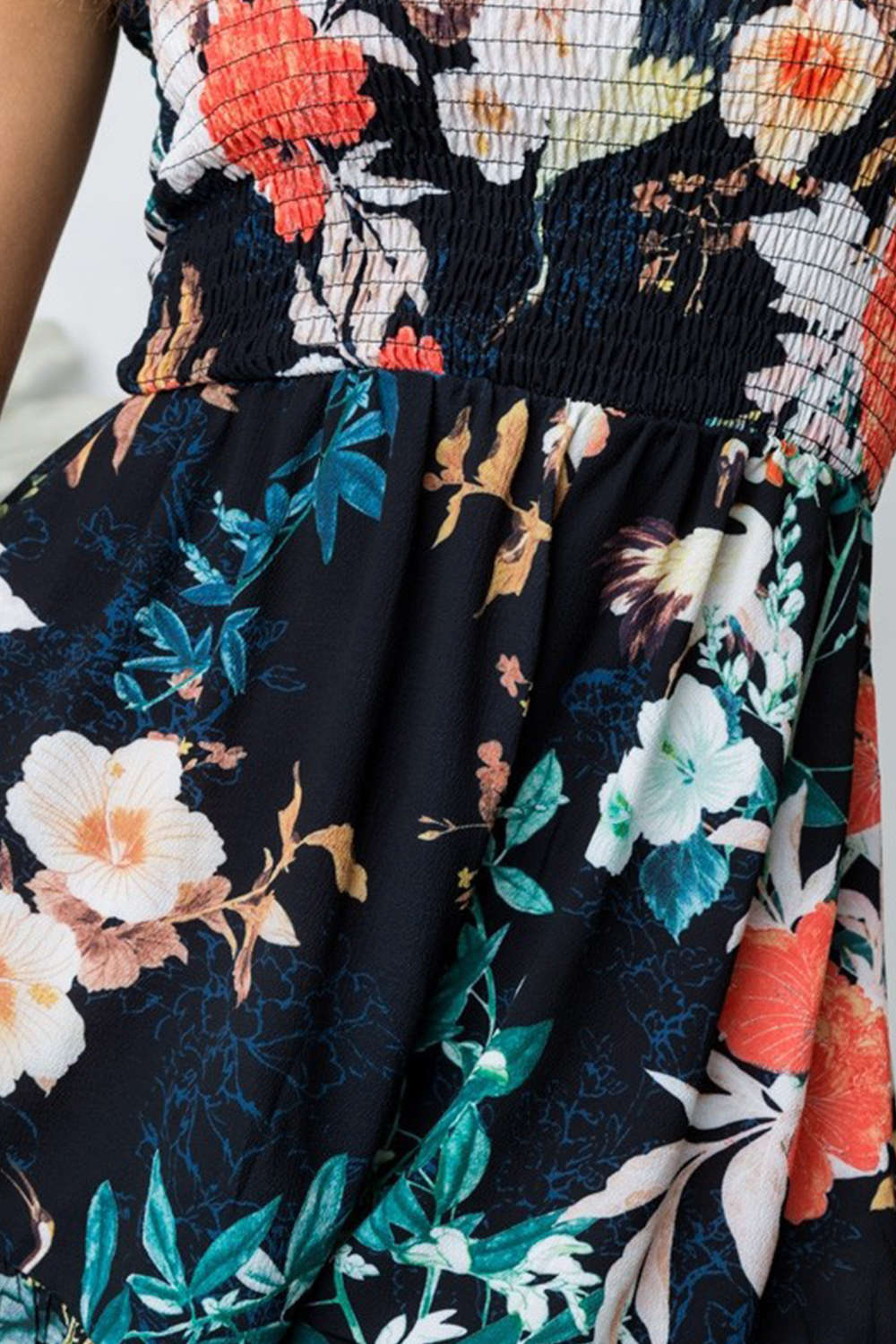 Iyasson Women Sleeveless Off Shoulder Floral Short Rompers