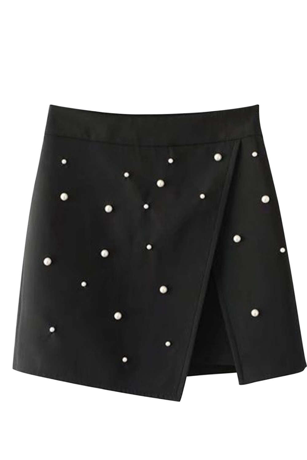 Iyasson High Waist Faux Wrap Mini Skirt