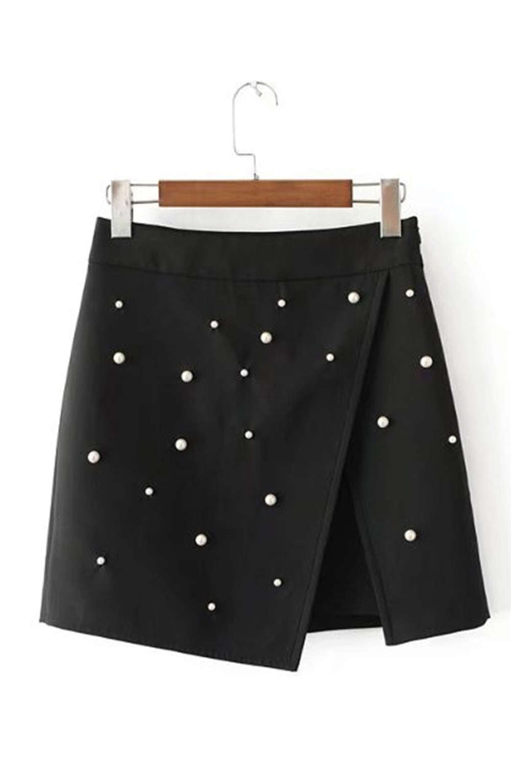 Iyasson High Waist Faux Wrap Mini Skirt