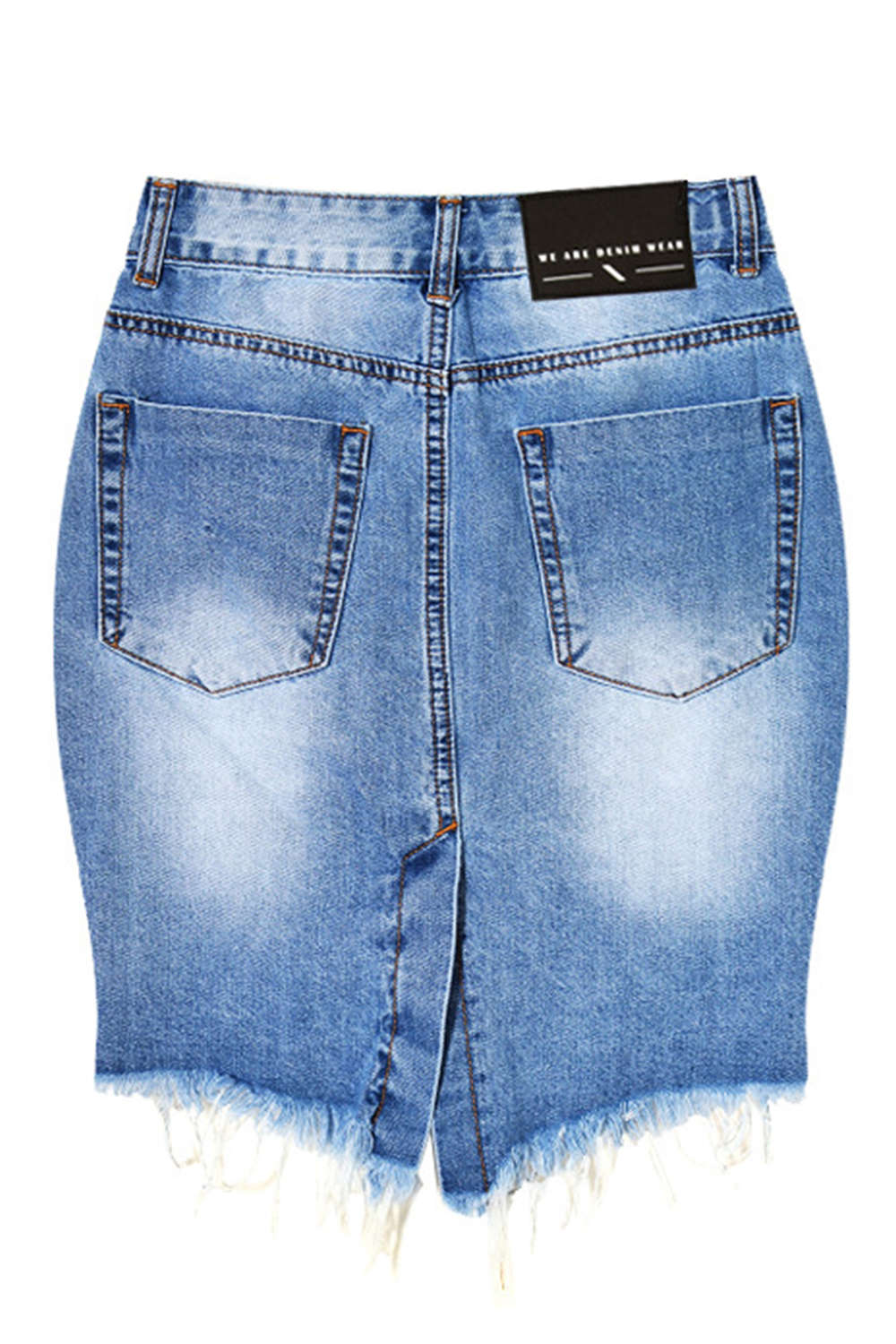 Iyasson High Waist Mini Denim Skirt
