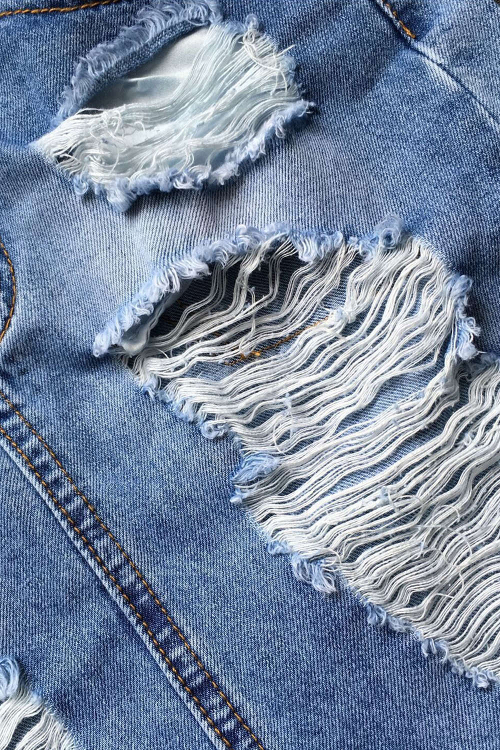 Iyasson High Waist Mini Denim Skirt