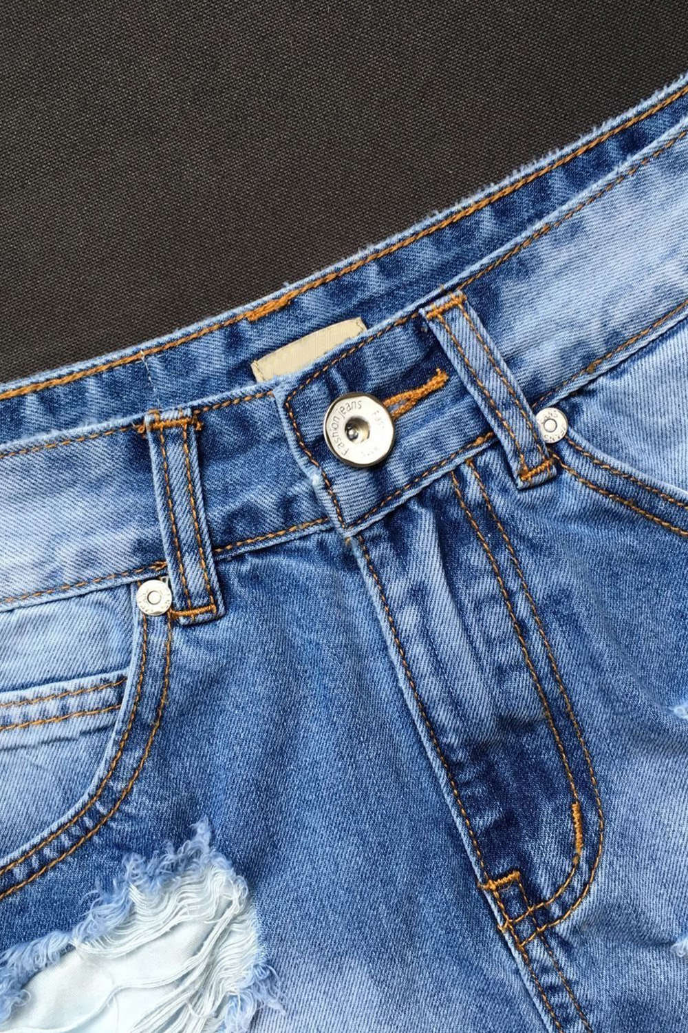 Iyasson High Waist Mini Denim Skirt