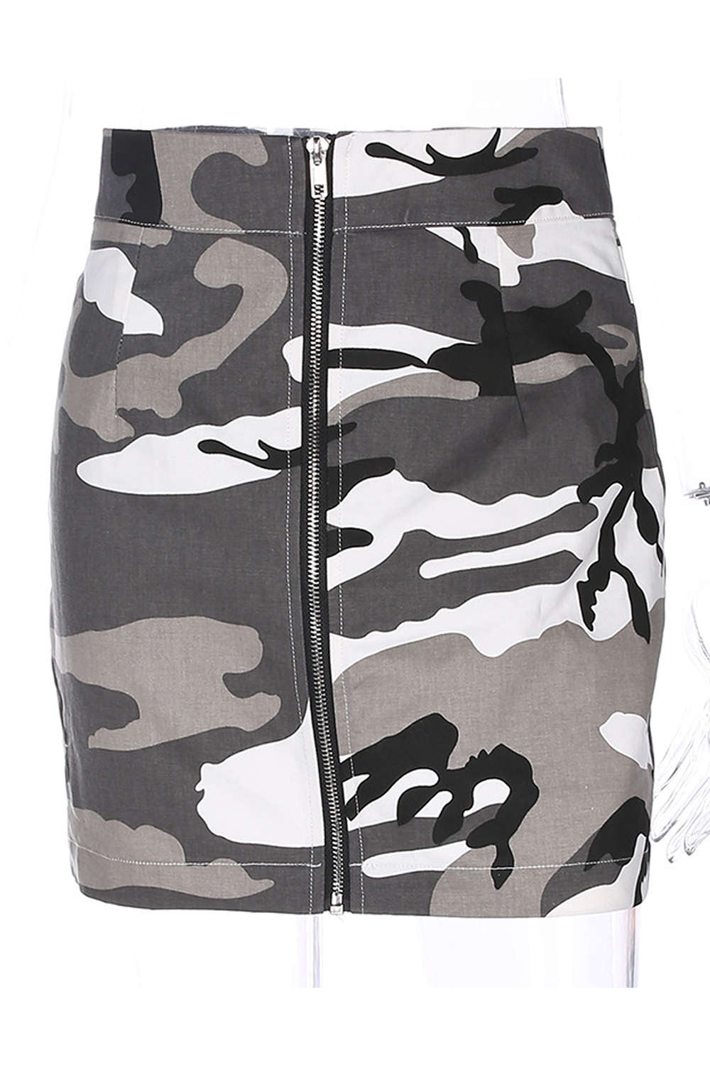 Iyasson Denim Original High Waisted Camo Skirt