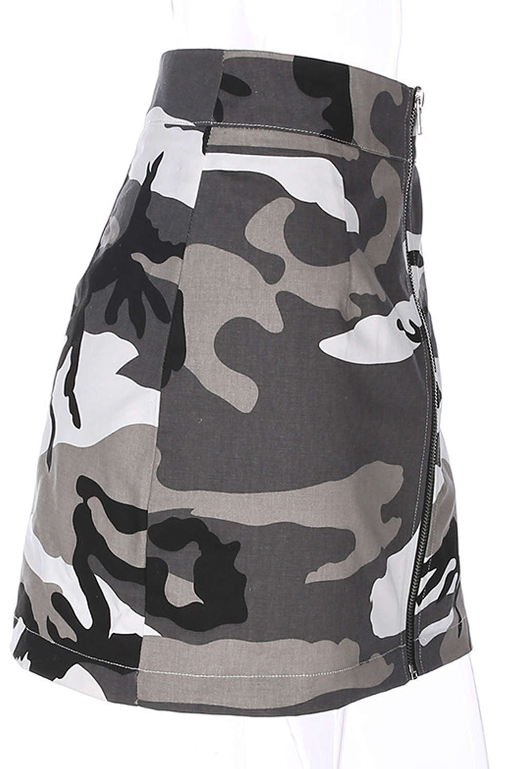 Iyasson Denim Original High Waisted Camo Skirt