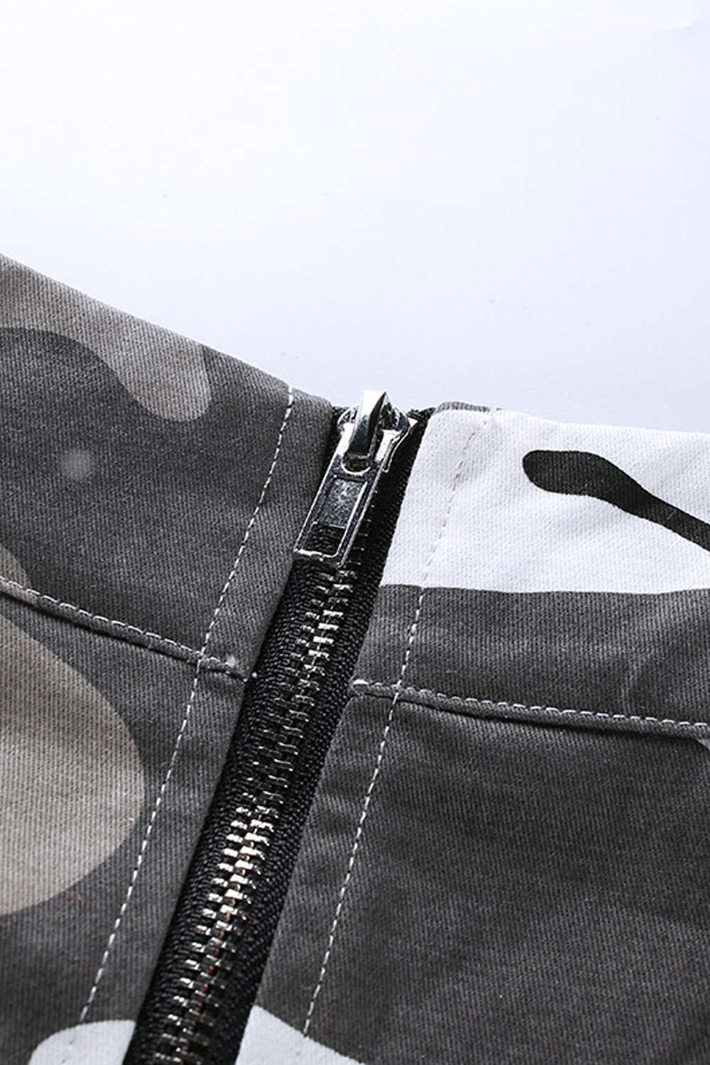 Iyasson Denim Original High Waisted Camo Skirt