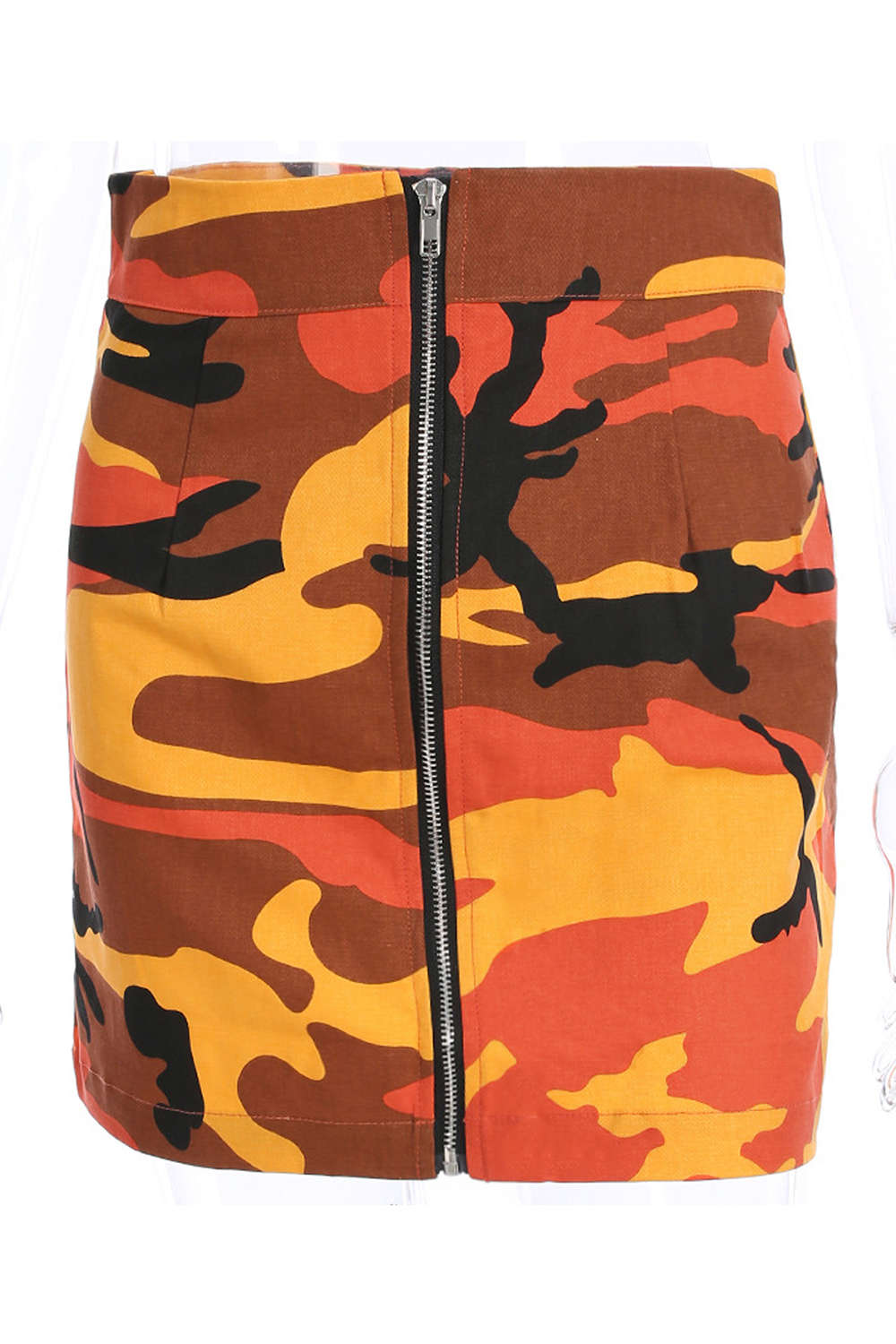 Iyasson Denim Original High Waisted Camo Skirt