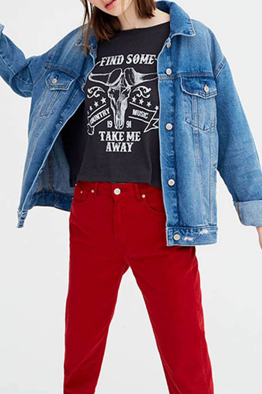 Iyasson Ladies Texas Bull Printing T-shirt