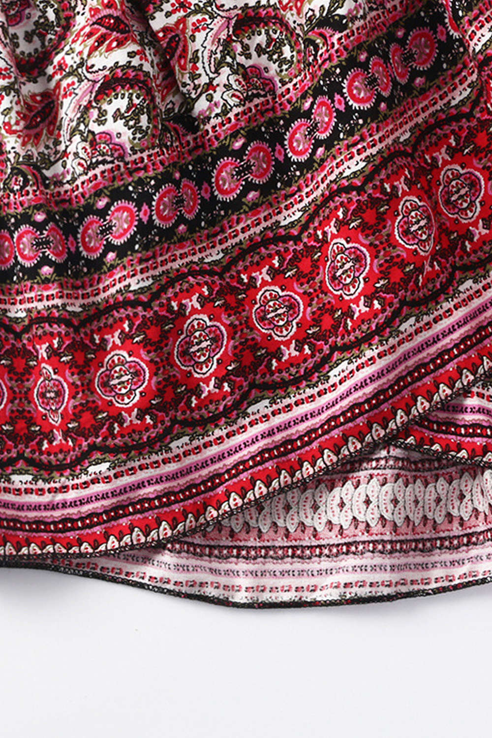 Iyasson Womens Bohemian Faux Wrap Skirt