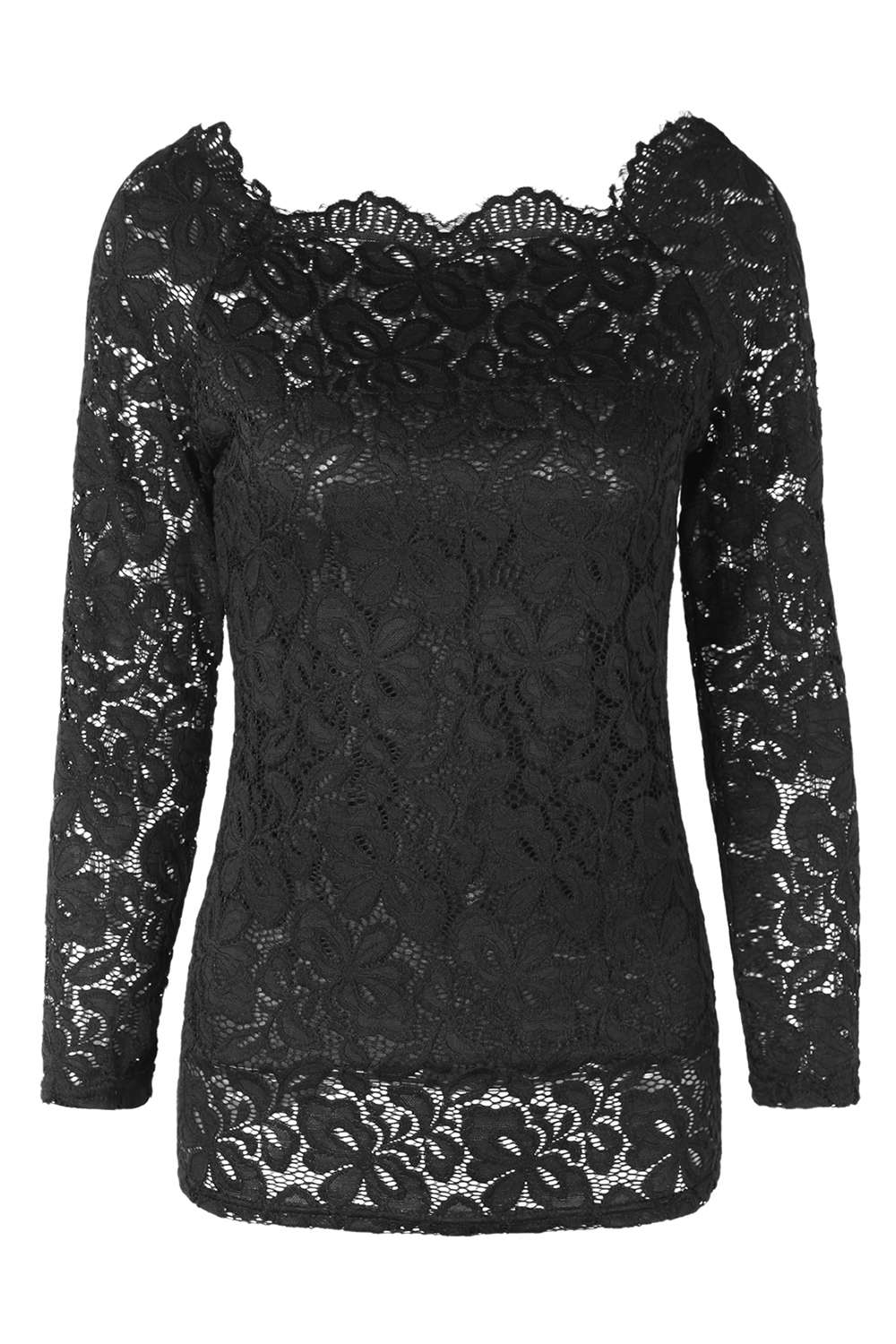 Iyasson Women's Floral Lace Off-Shoulder Top