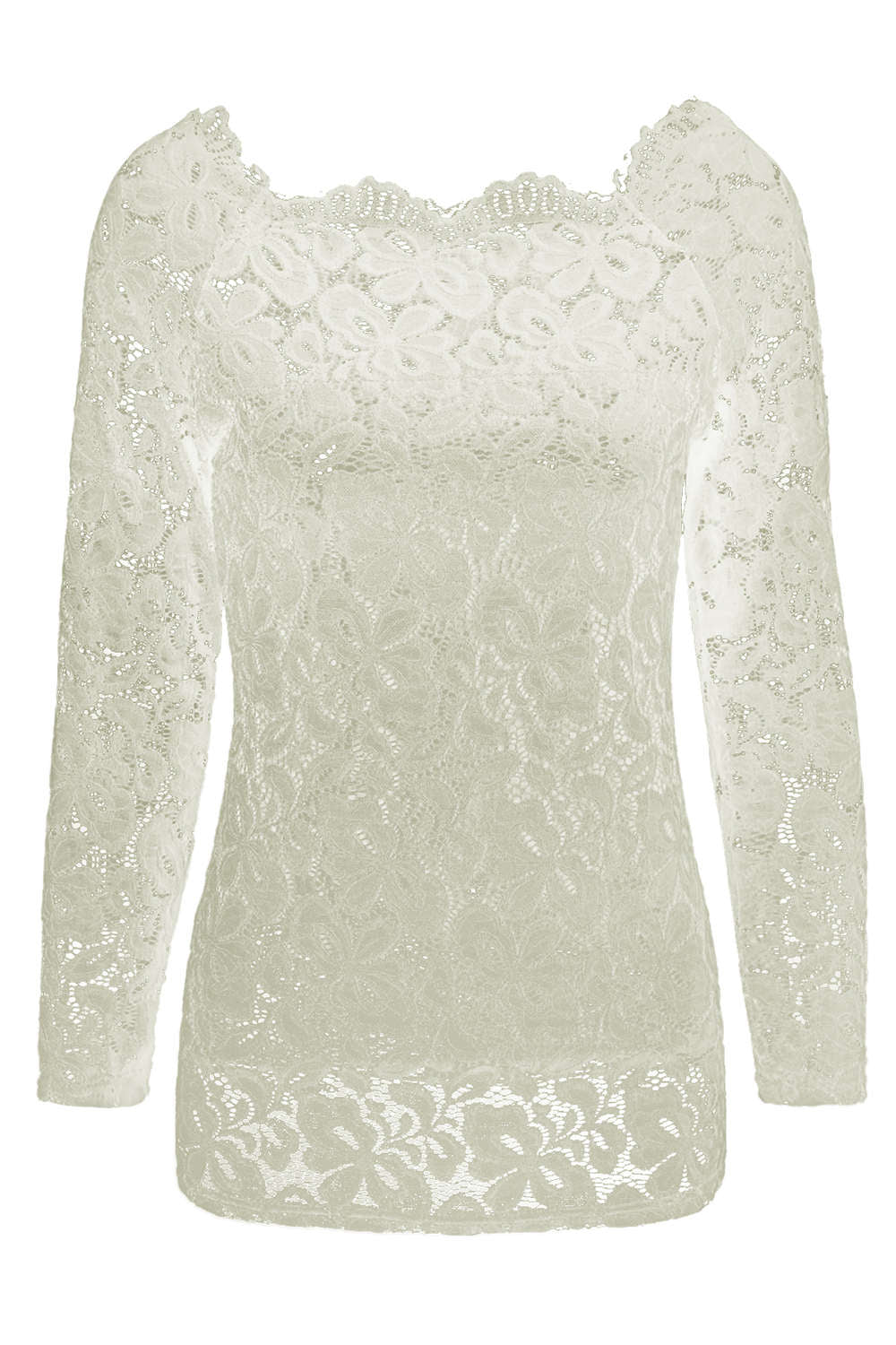 Iyasson Women's Floral Lace Off-Shoulder Top