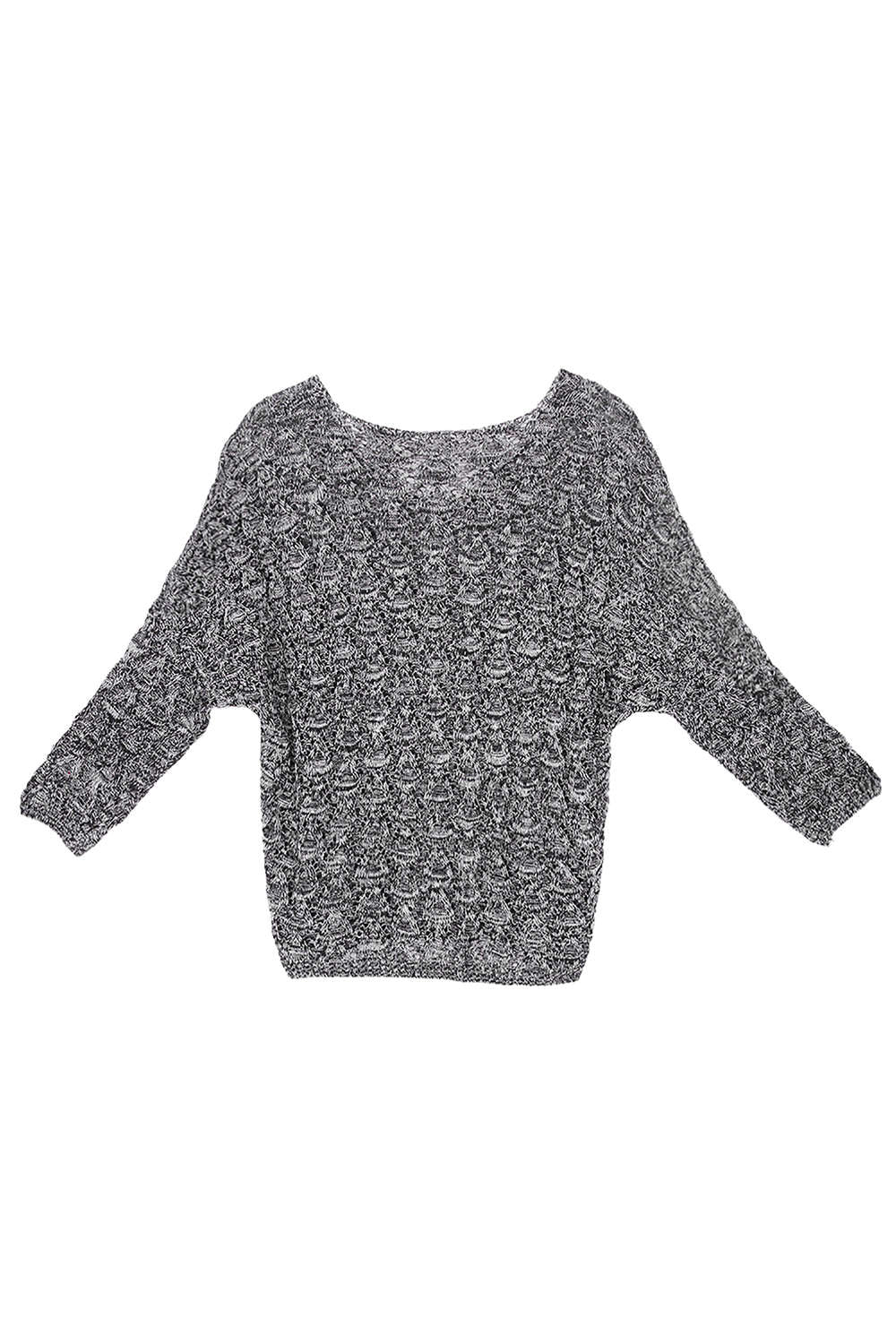 Iyasson Long Sleeve Loose Pullover Knitted Sweater