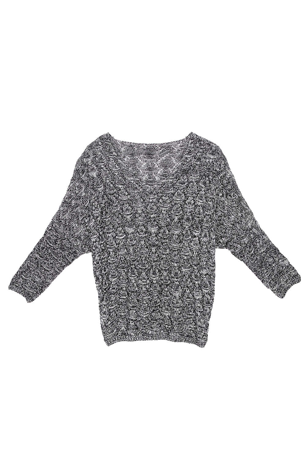 Iyasson Long Sleeve Loose Pullover Knitted Sweater