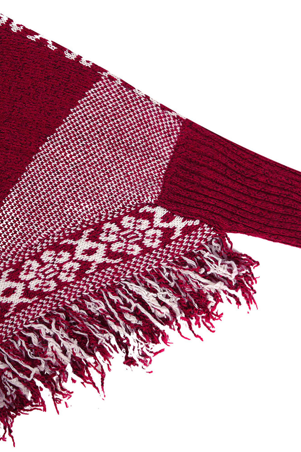 Iyasson Cute Tassel Poncho Batwing Cape Shawls Sweater