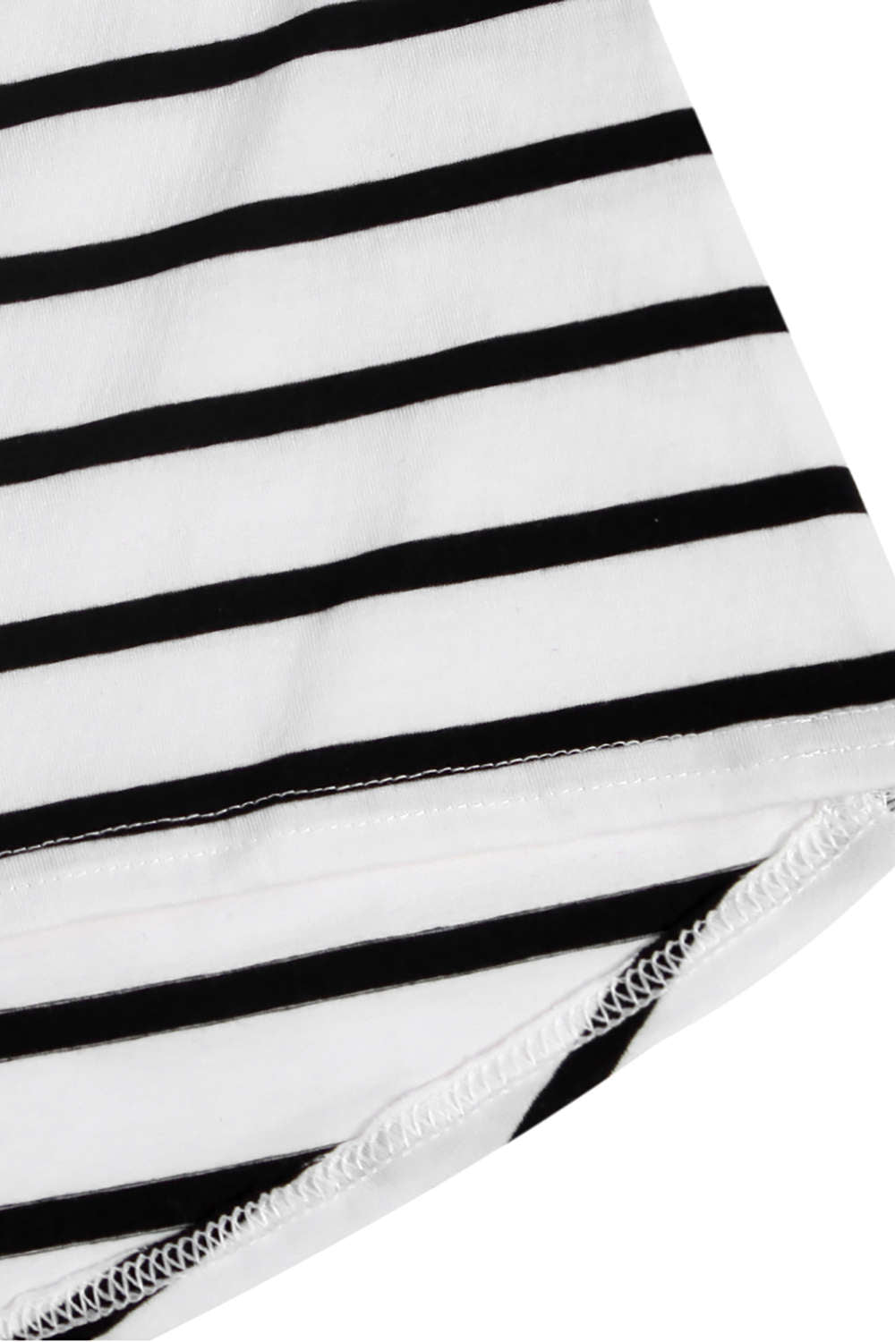 Iyasson Women's Scooped Neckline Striped Casual T-Shirt