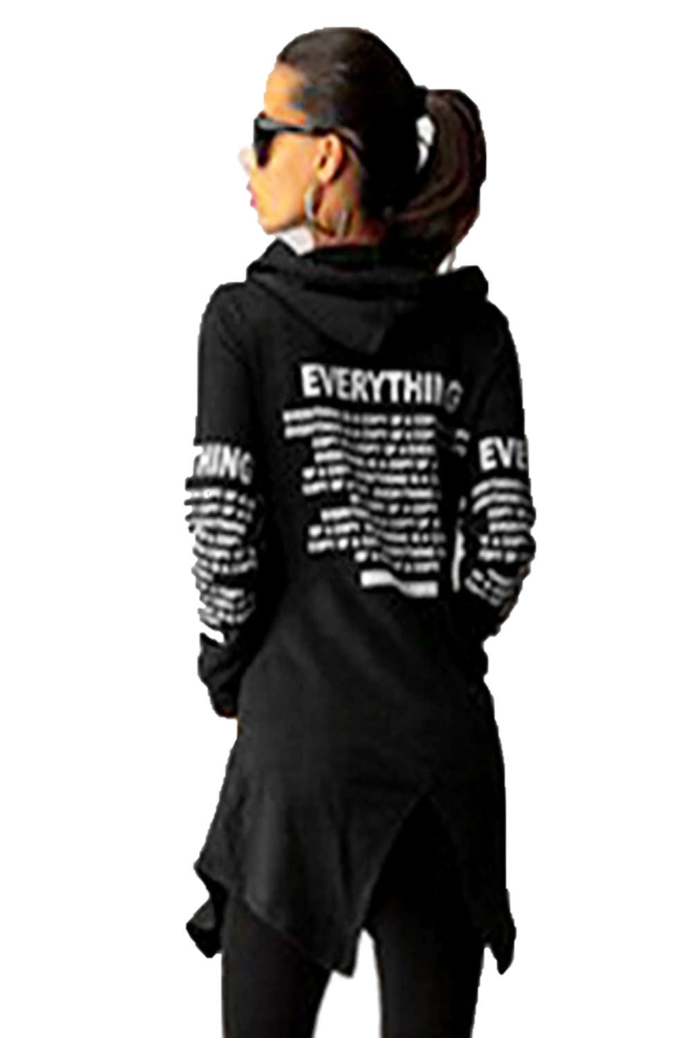Iyasson Front Zip Long Sleeve Hoodie