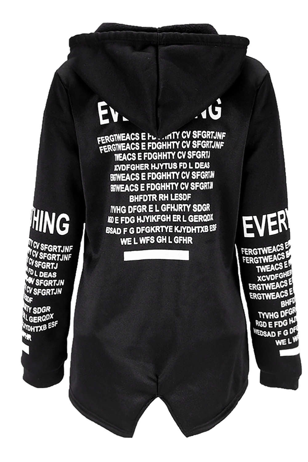 Iyasson Front Zip Long Sleeve Hoodie