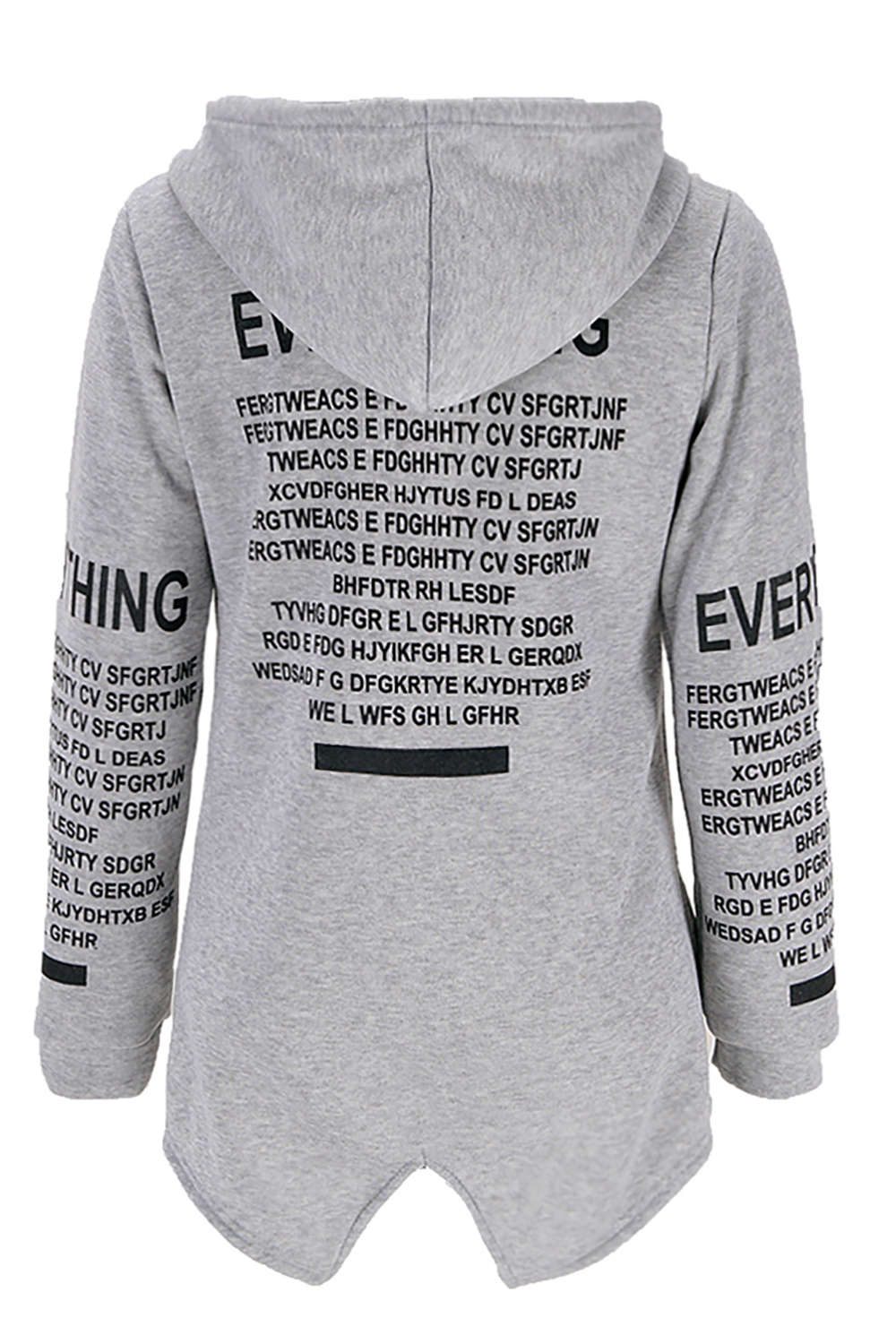 Iyasson Front Zip Long Sleeve Hoodie