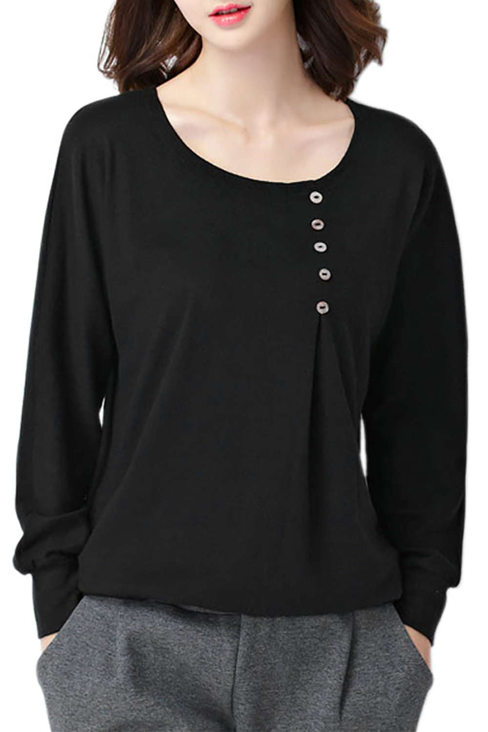 Iyasson Women's Casual Pullover Baggy Sweatshirt