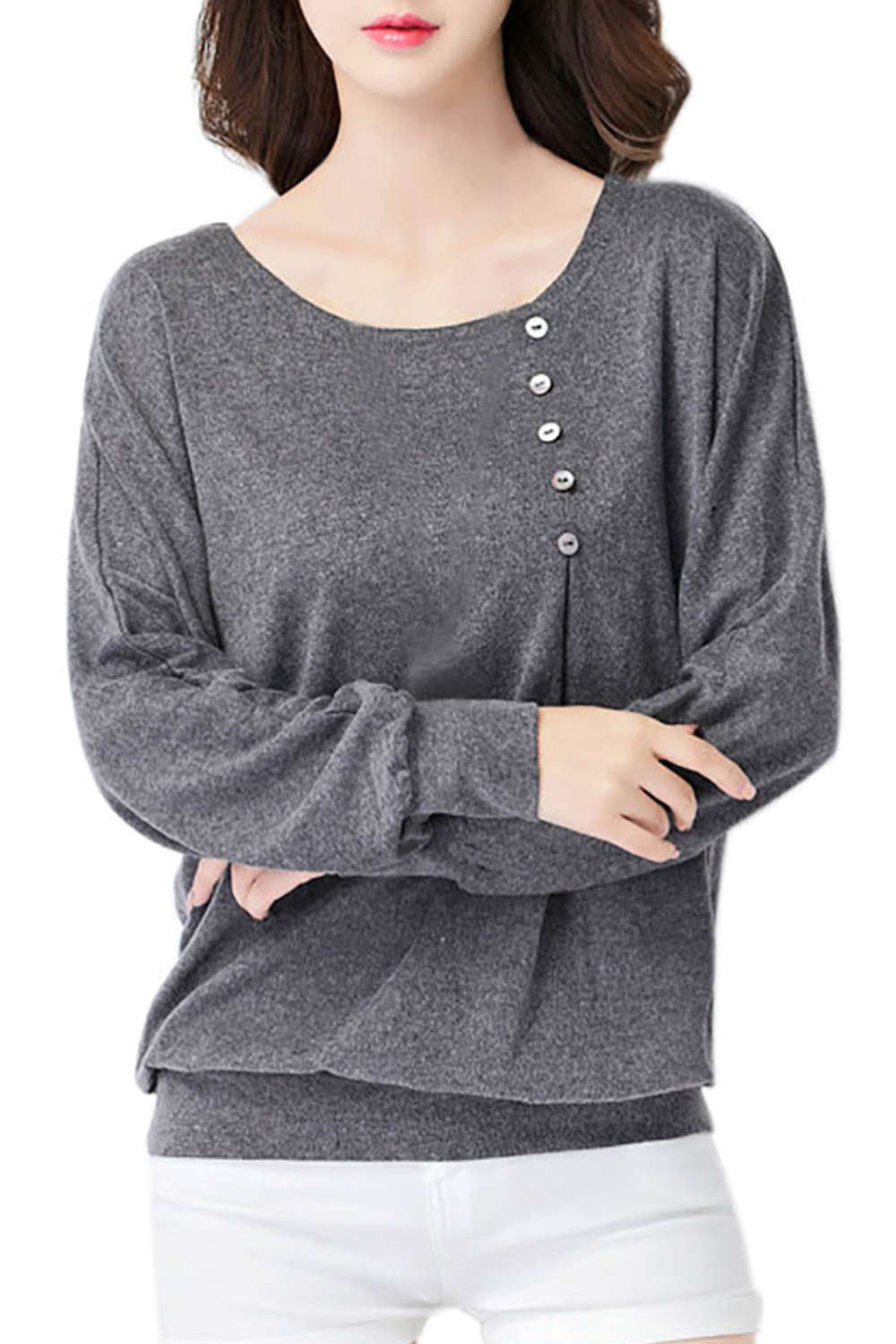 Iyasson Women's Casual Pullover Baggy Sweatshirt