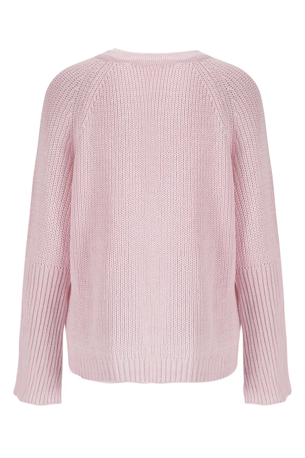 Iyasson Women's Long Flare Sleeve Lace up V Neck High Low Knit Sweater