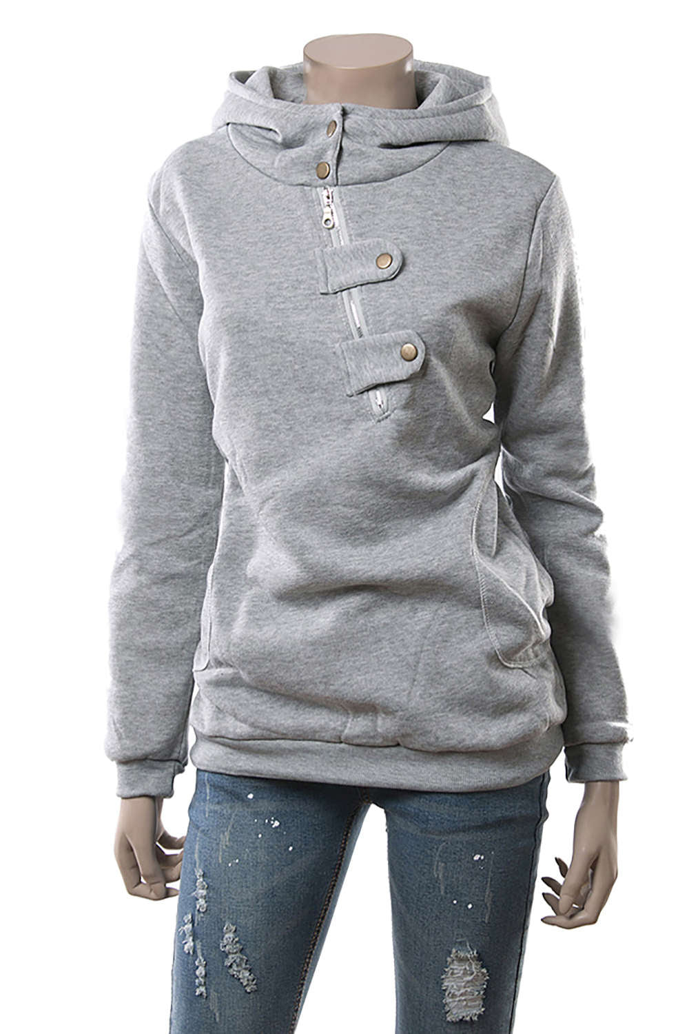 Iyasson Women Hoodie Coat Long Sleeve Jumper Sweatershirt