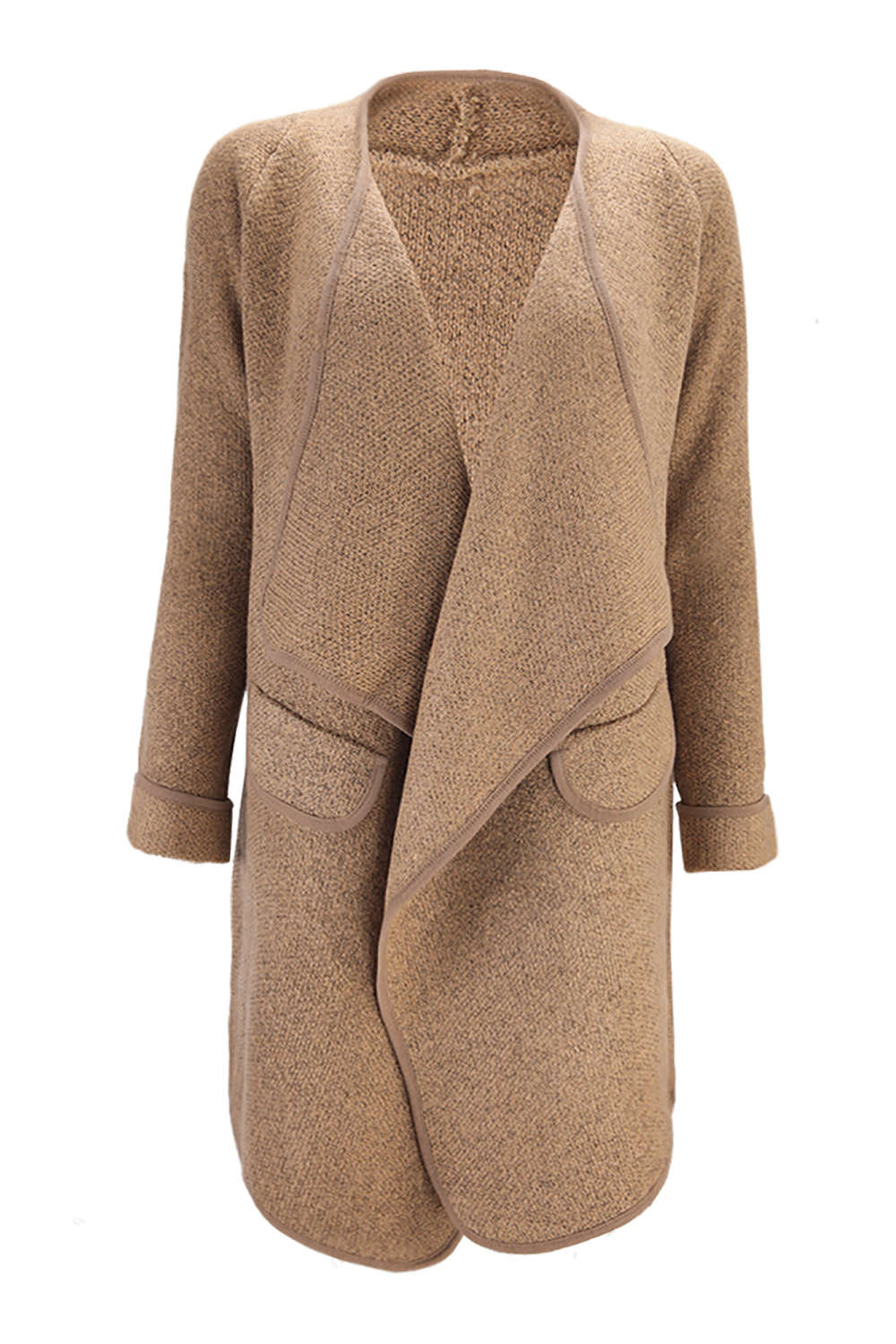 Iyasson Women's Open Front Shawl Collar Blend Coat