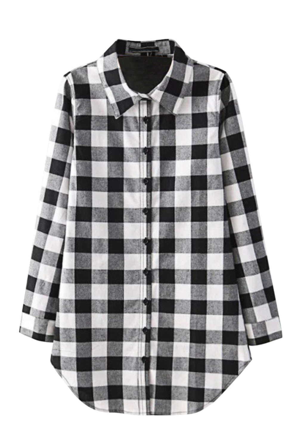 Iyasson Women Plaid Long Sleeve Boyfriend Shirt