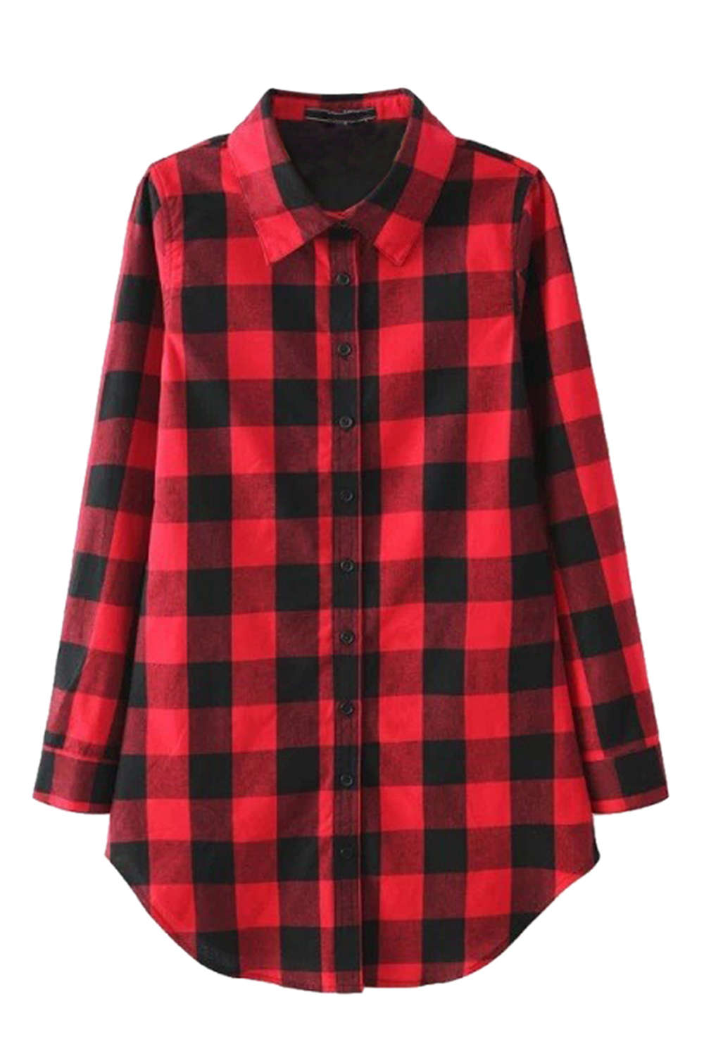 Iyasson Women Plaid Long Sleeve Boyfriend Shirt