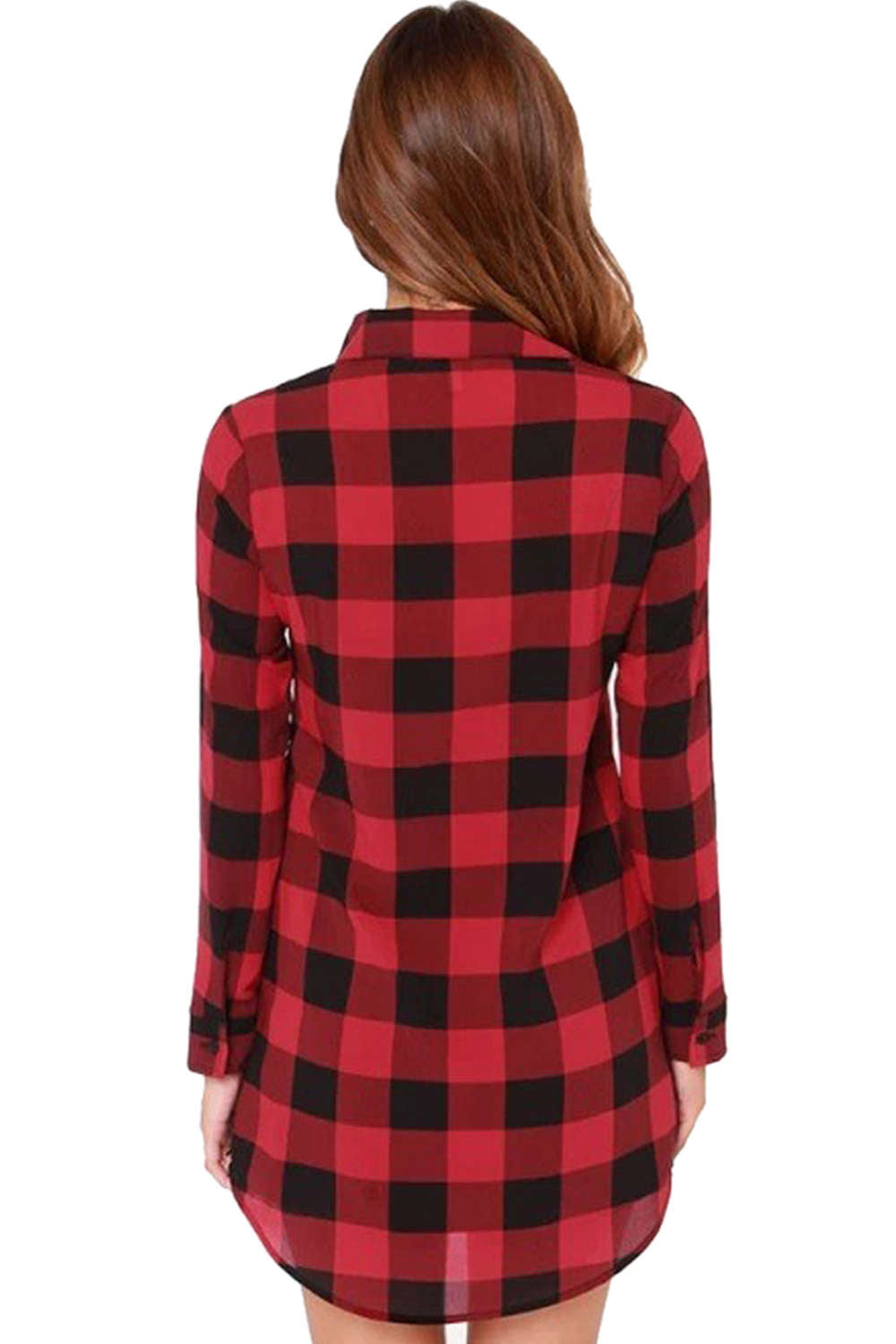Iyasson Women Plaid Long Sleeve Boyfriend Shirt