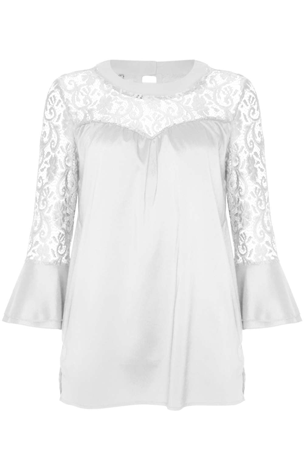 Iyasson Flutter Sleeve Lace T-shirt