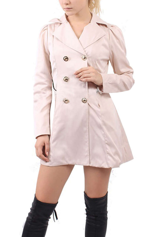 Iyasson Women's Double Breasted Trench Coat