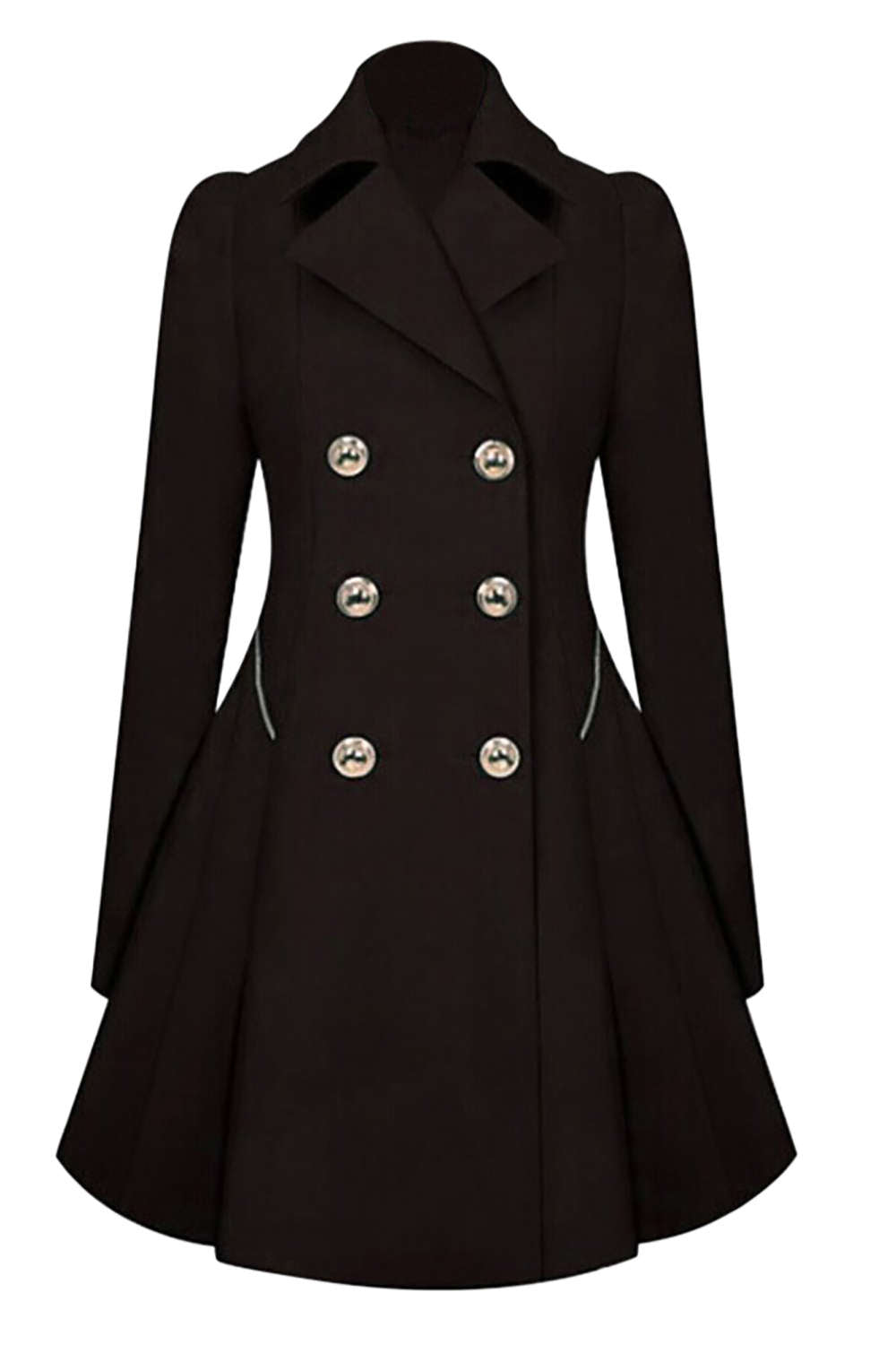 Iyasson Women's Double Breasted Trench Coat
