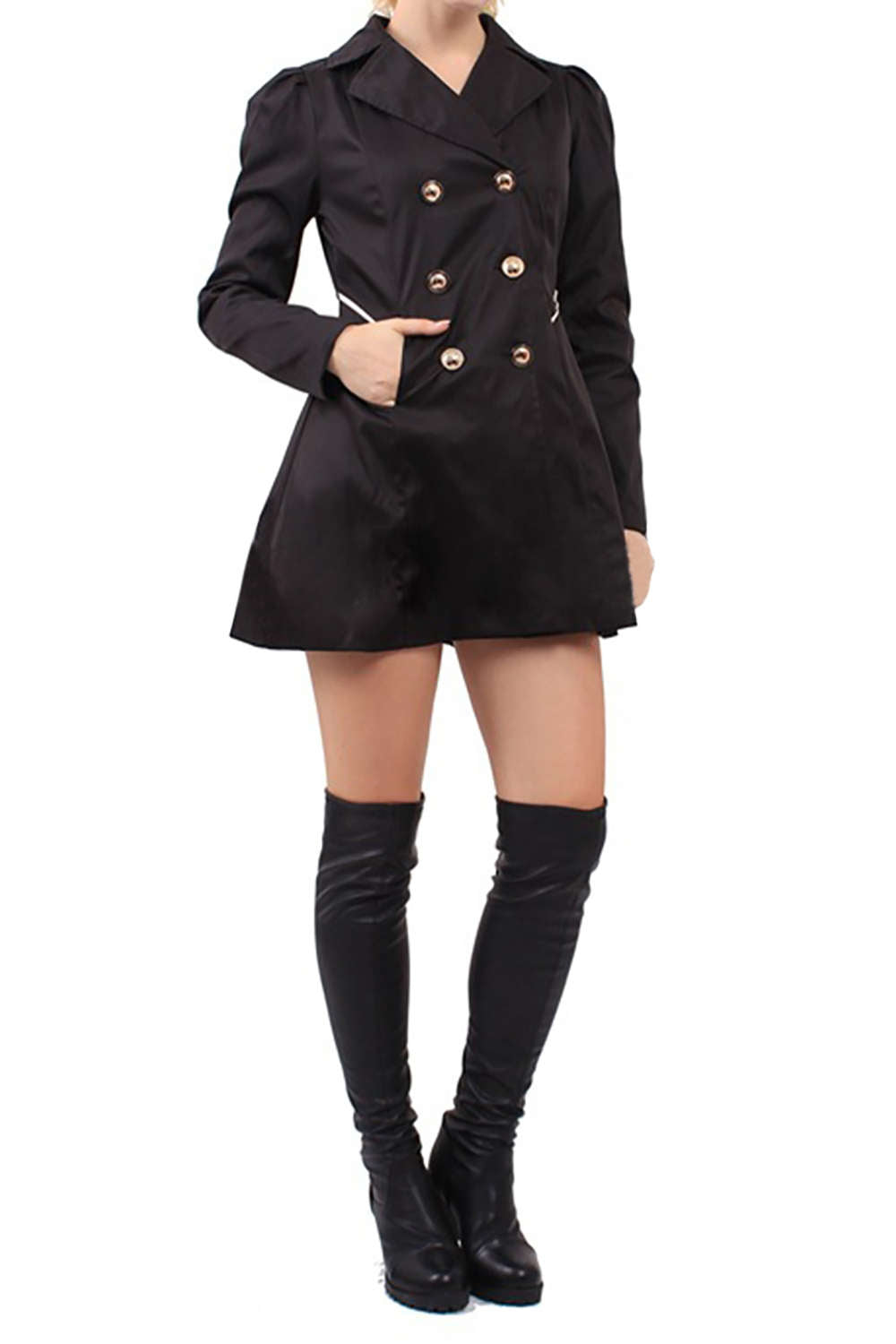 Iyasson Women's Double Breasted Trench Coat