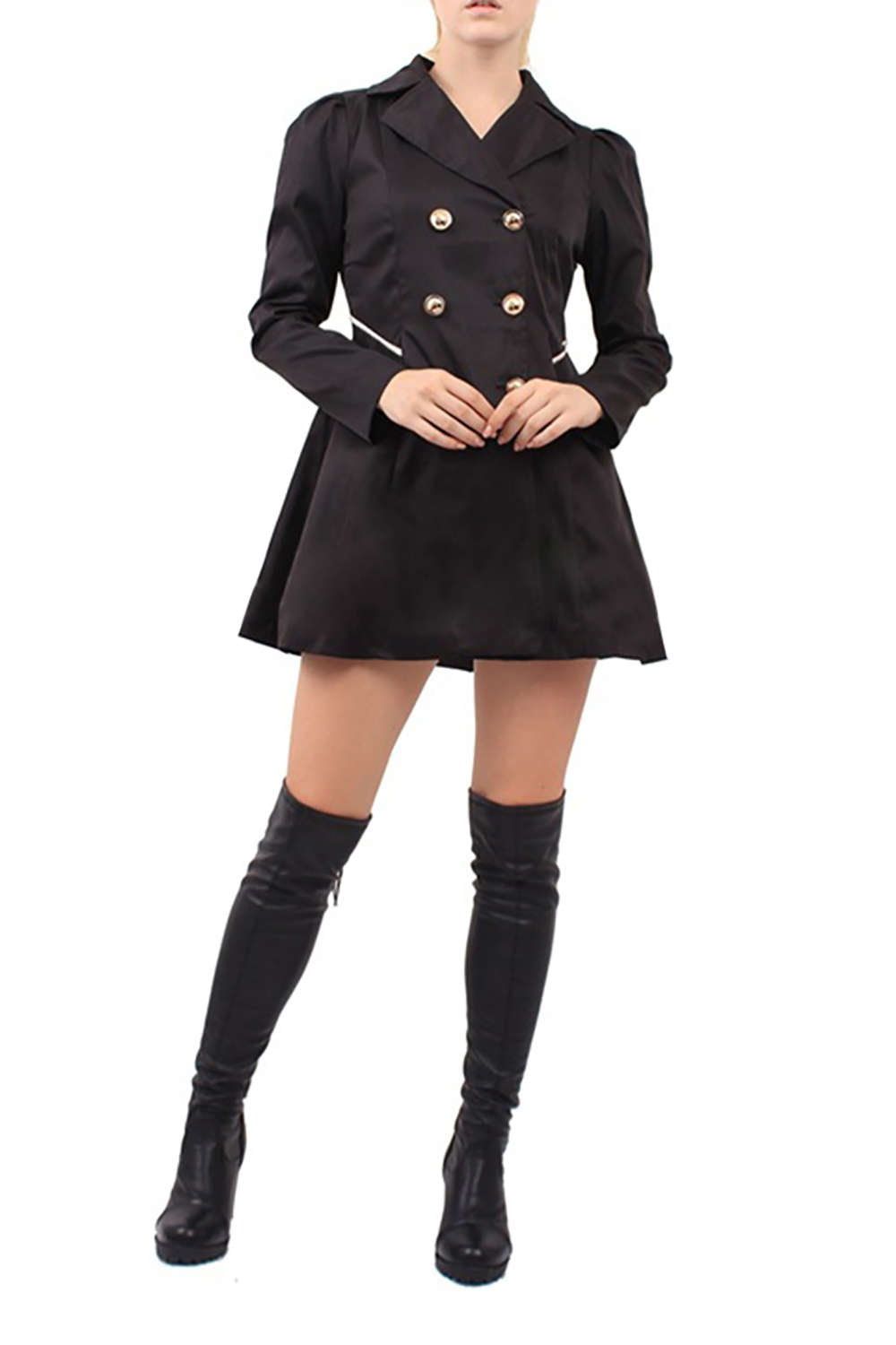 Iyasson Women's Double Breasted Trench Coat