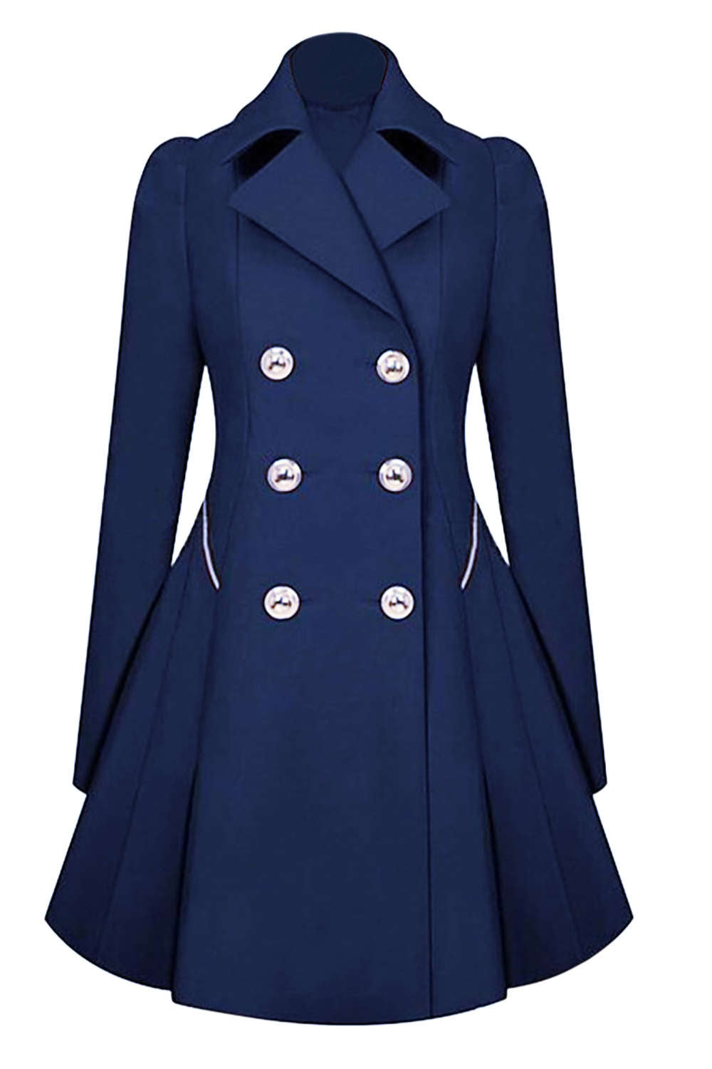 Iyasson Women's Double Breasted Trench Coat