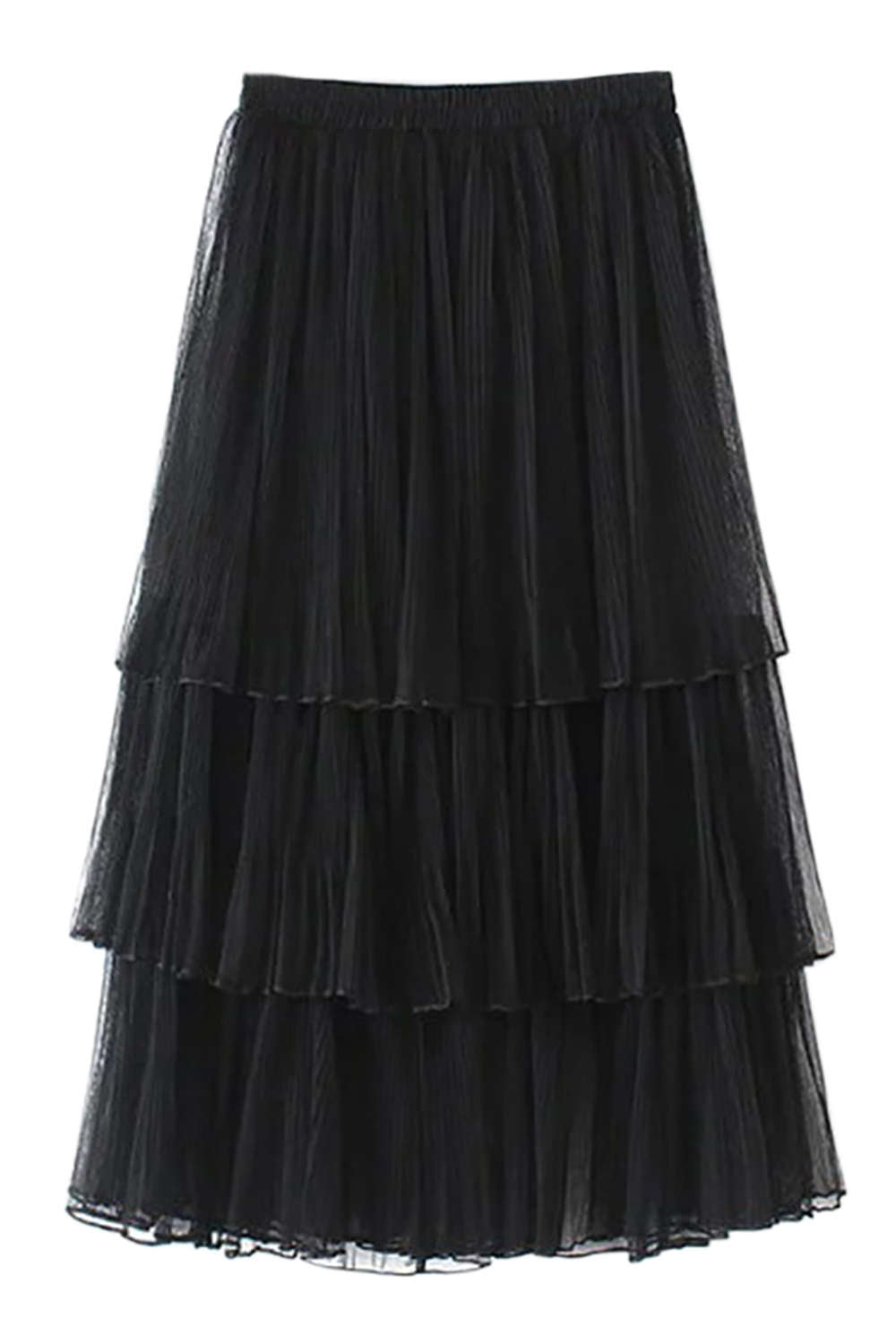 Iyasson Women's Three Layers Pleated Skirts