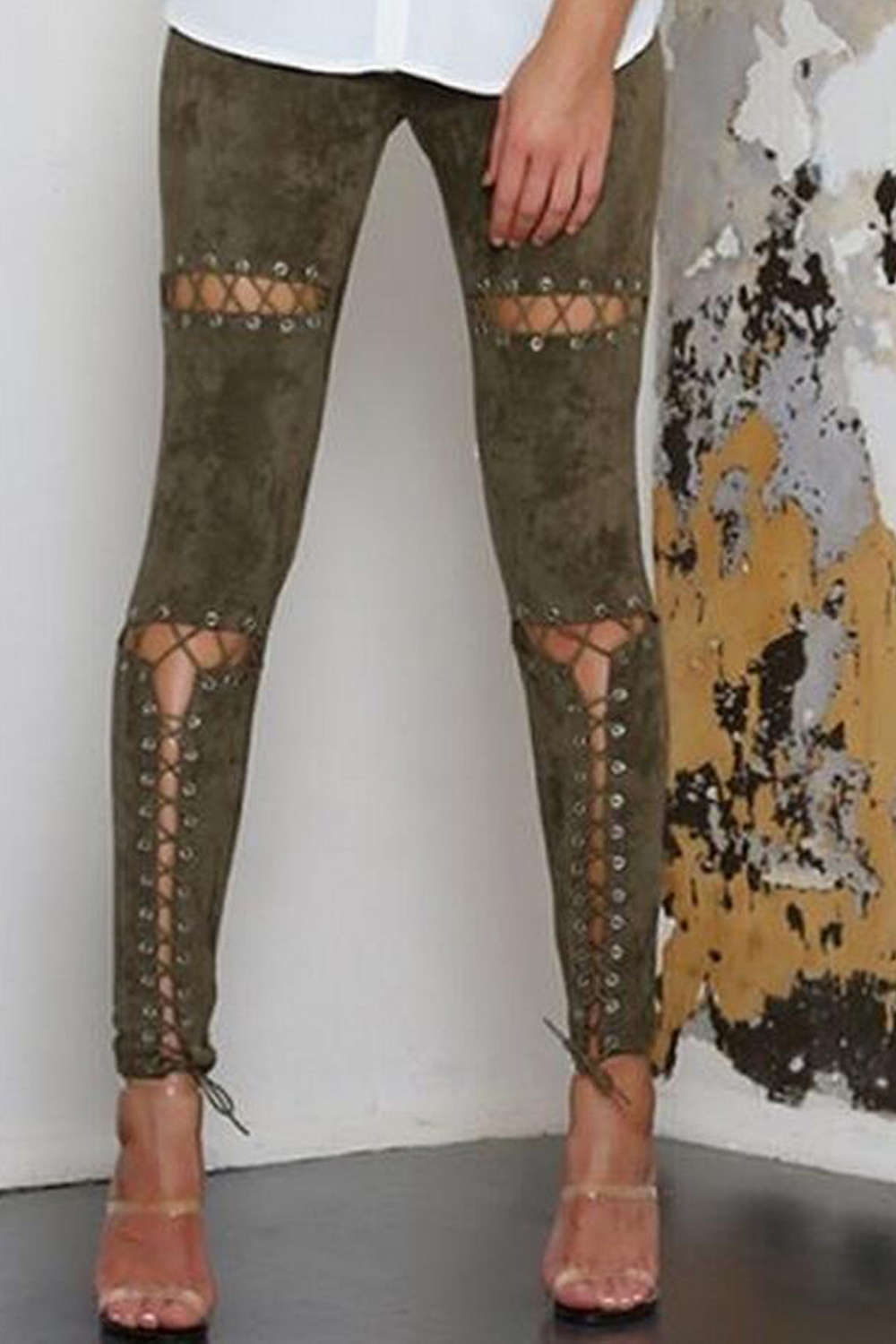 Iyasson Women's High Rise Skinny Pants